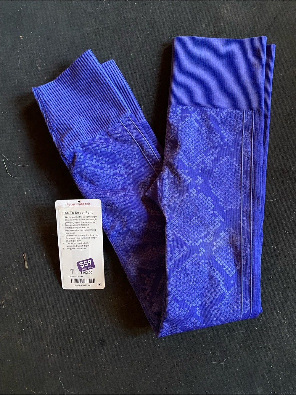 lululemon athletica blue  Textured Ebb To Street leggings